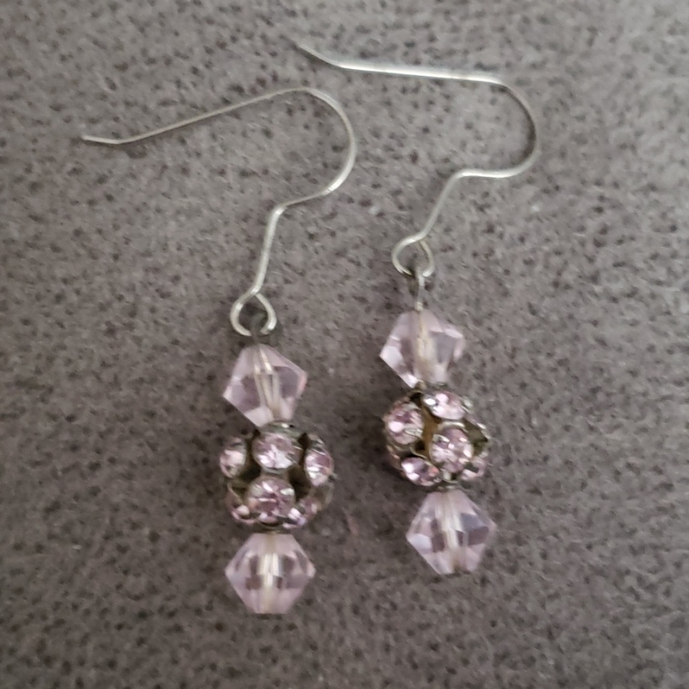 Pink Dangling Earrings